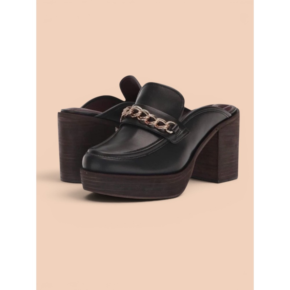 Franco Sarto Katraclog Black Mules Women's Size 9 NIB